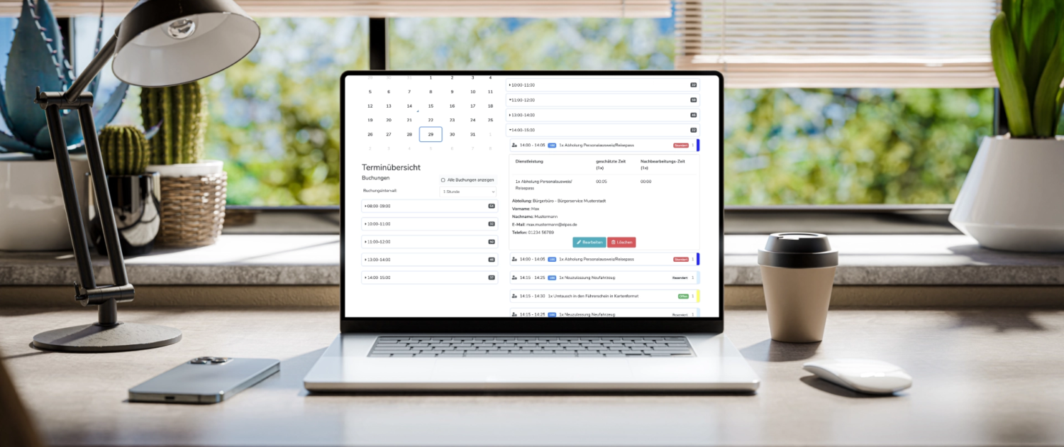 Einfach online Termine buchen